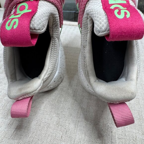 Adidas Kids Girls Size 3.5 Pink & White Sneakers - Picture 4 of 7